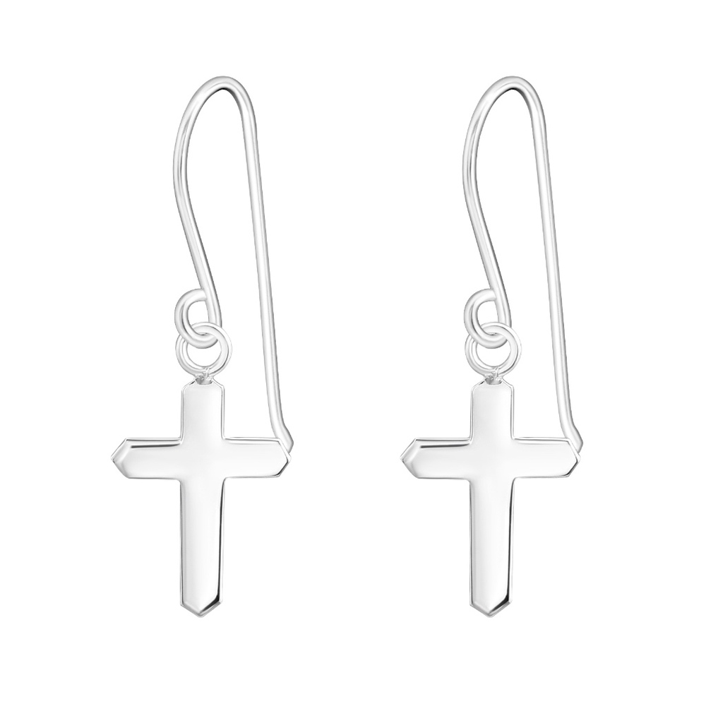 ✝️ Silver Cross Earrings ✝️ - Picture 3 of 3